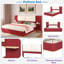 Lit plateforme tapissier avec tablettes-742419362-742419365