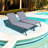 Musaab Outdoor Metal Chaise Lounge