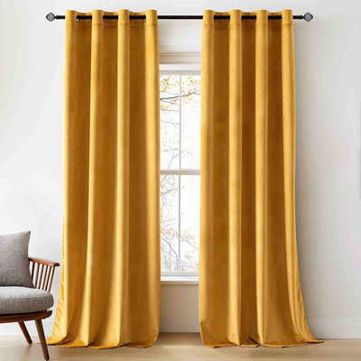 Velvet Blackout Curtain Pair (Set of 2)