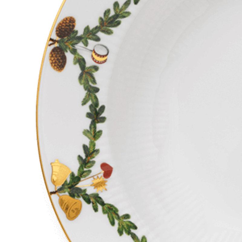 Royal Copenhagen Star Fluted Christmas Serving Bowl