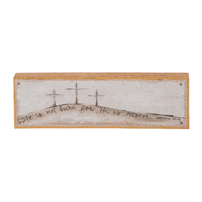  Wood Fabric Three Crosses Handpainted Home Decorations Easter