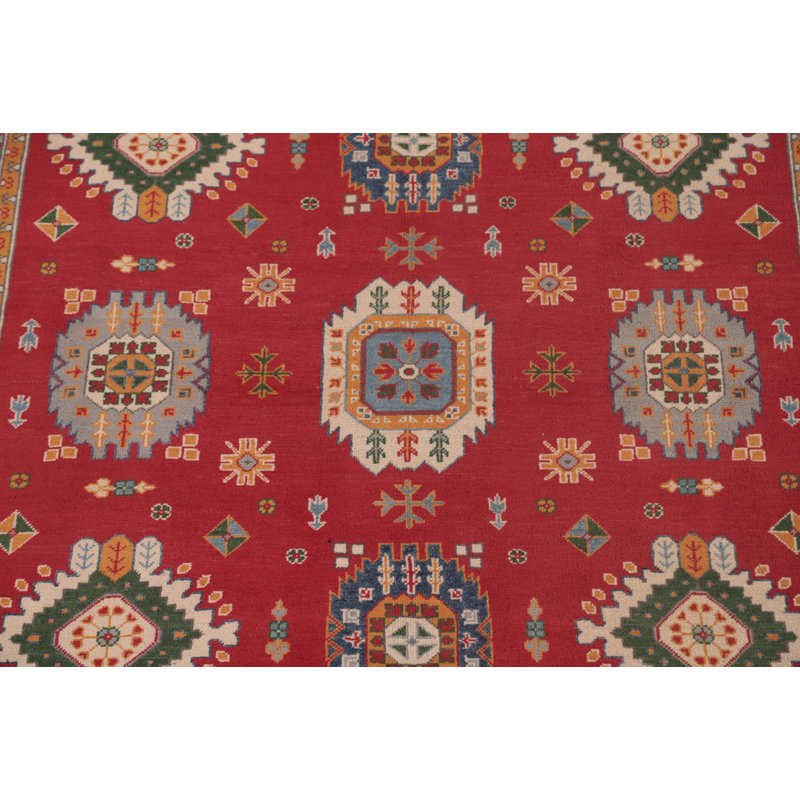 Geometric Kazak Oriental Area Rug 7x10
