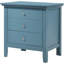 Hammond 3 Drawer Nightstand In Teal Blue