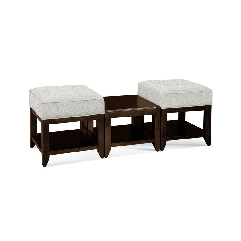 Elements Upholstered Cube Ottoman, Coffee, Oatmeal Crypton Performance; 0822-74