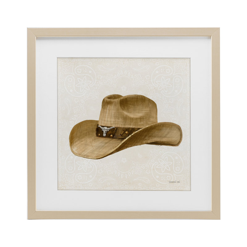 Cowboy Rider of Range, reproduction encadrée sous verre, conception de Danhui Nai, H 13 po x l 13 po, Cadre de récolte en pin
