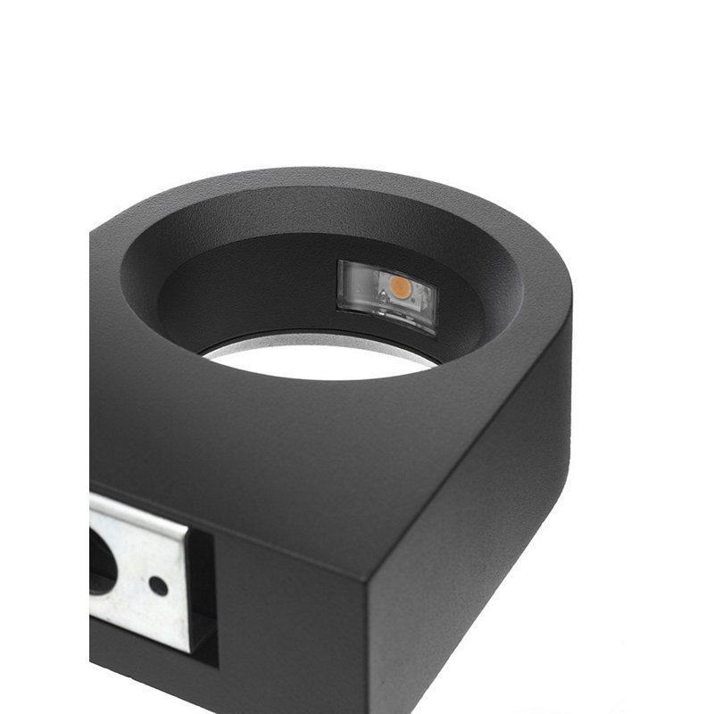 Soriano Black 4.9cm H Integrated LED Outdoor Flush Mount