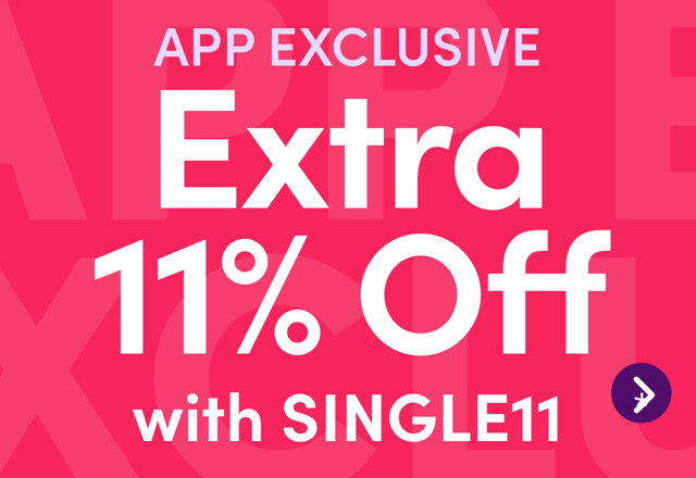 App Only: Extra 11% Off with 'SINGLE11'