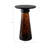 Glass & Marble Accent Table with Tapered Base Modern Side Table for Living Room, Bedroom, Office & Home Decor 20" Brown.
