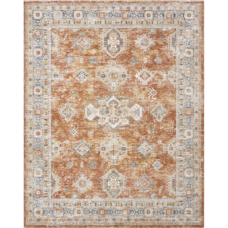 Tapis Ares Oushak, Rust, Tapis de couloir 2 pi 6 po x 8 pi