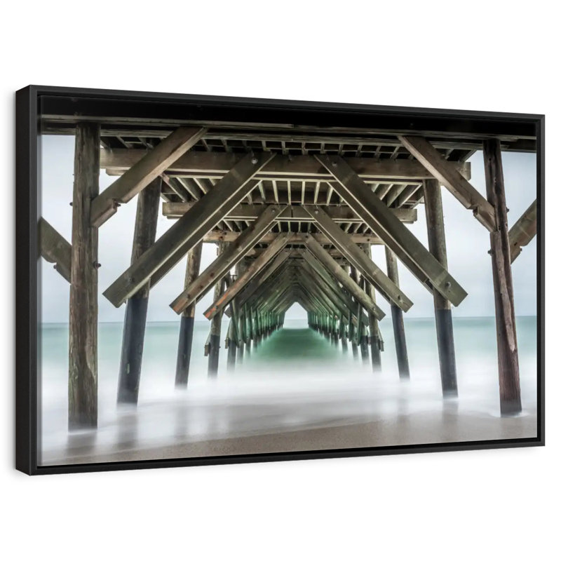 Jetée en cristal Wrightsville, Cadre flottant noir, 40 po x 27 po