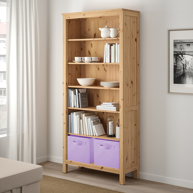 Cube de rangement en tissu pliable, Mauve clair