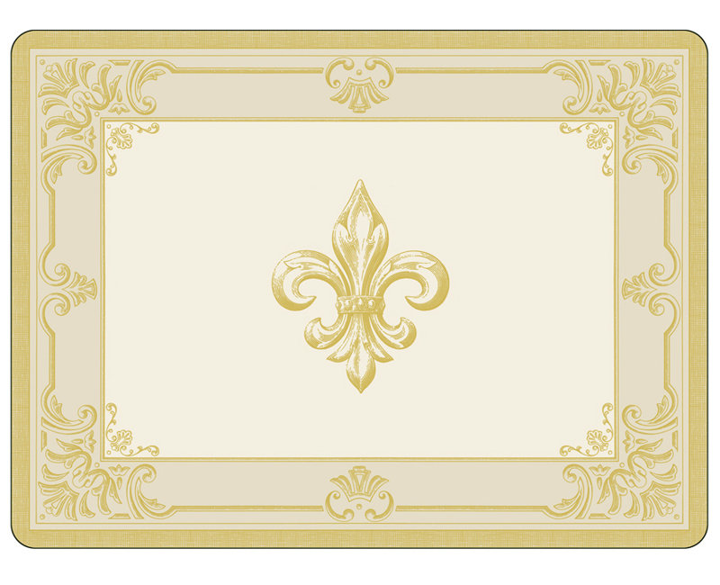 Napperon Pimpernel Fdc-Fleur De Lys, Tpe / Gld 15,7 po x 11,7 po