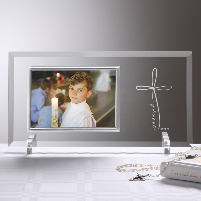 Cadre photo simple en verre 4 po x 6 po transparent, Oui