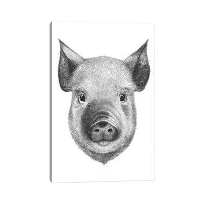 Pig Boy by Valeriya Korenkova - Wrapped Canvas Print