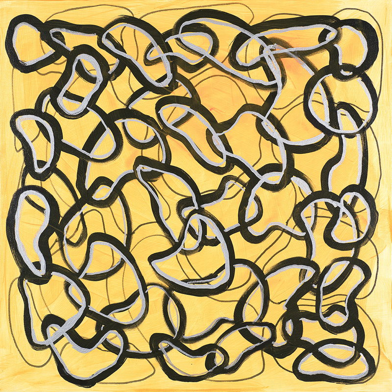 Gold Chain Painting by Joyce Creiger