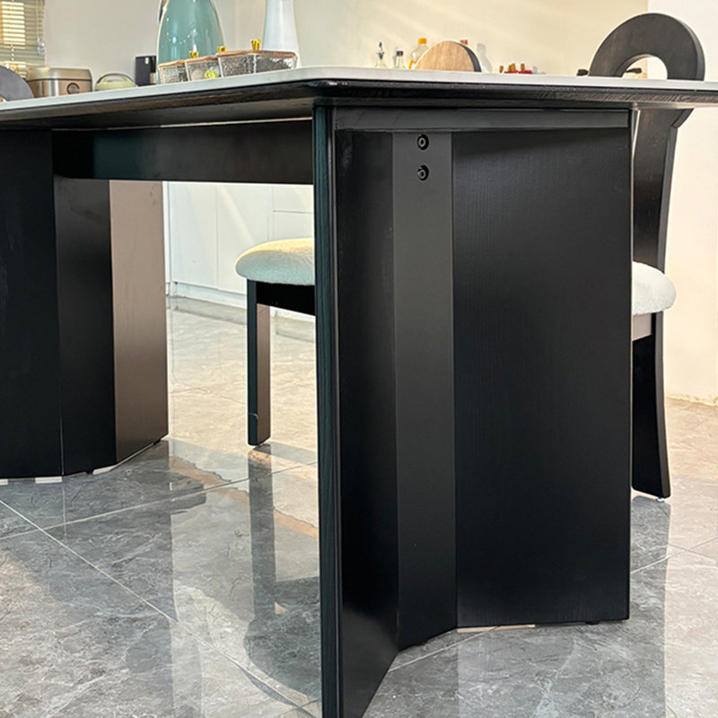 Table de salle à manger en bois massif, H 29,5 po x L 86,6 po x l 39,3 po