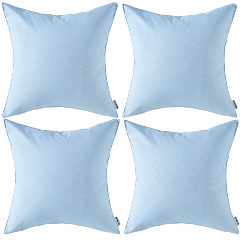 Ensemble de 4 coussins d'extérieur imperméables (JET INCLUS), Brun, H 20 po x l 20 po