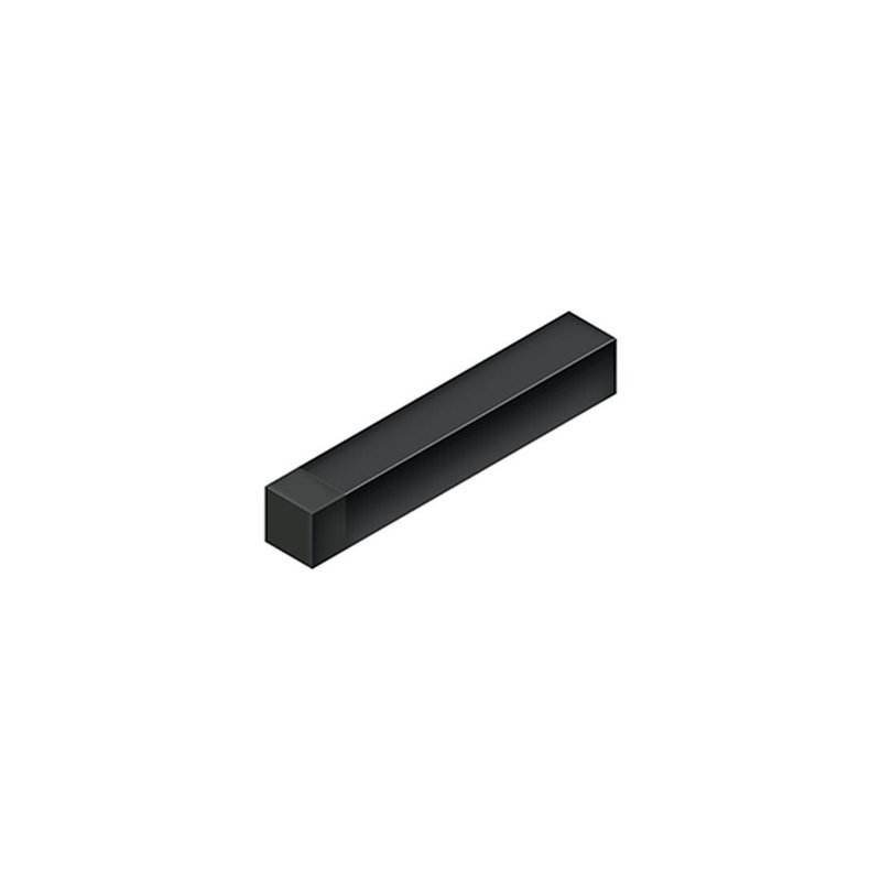 Deltana BDSS40U19 4" Modern Square Baseboard Bumper, Solid Brass in Paint Black