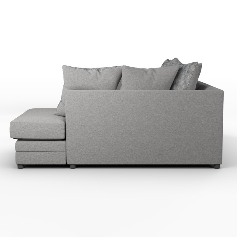 Missy Corner Sofa and Swivel Chair Set, Grey, Right Hand Facing