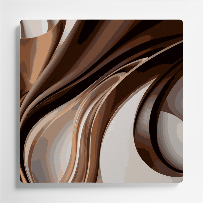Gradient Abstract 55 Gray Metal Wall Art, 32' H x 32' W