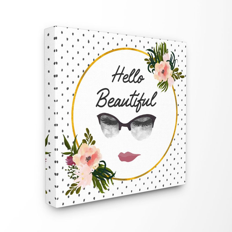 «Hello Beautiful», reproduction, Toile tendue, H 17 po x l 17 po x P 1,5 po
