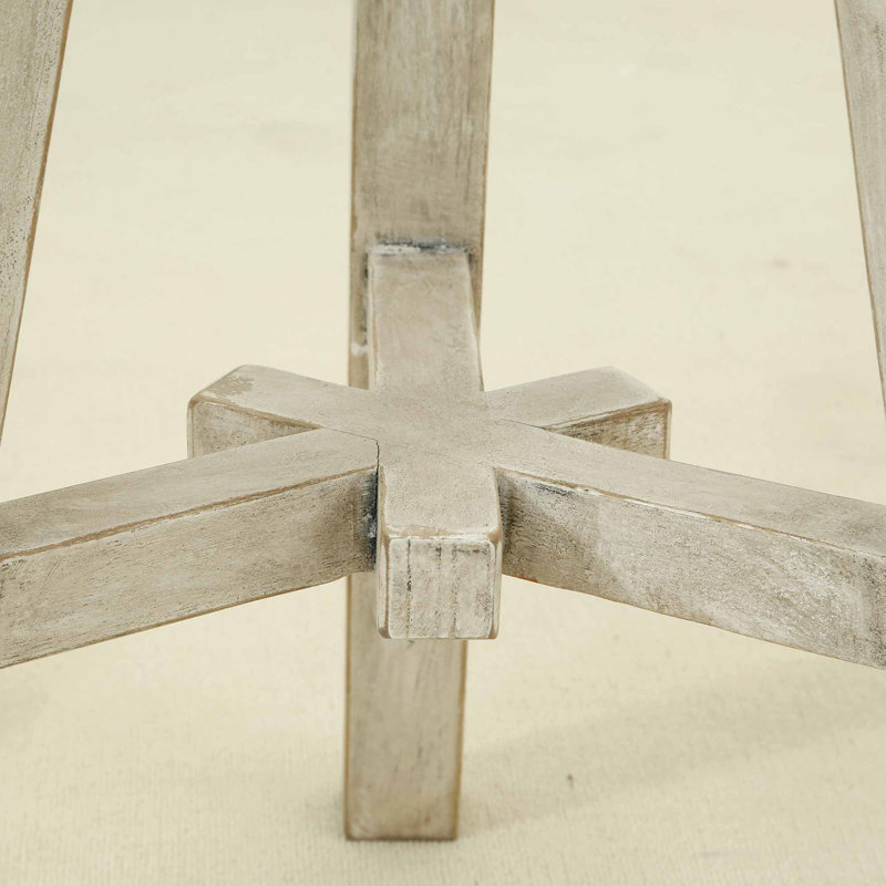 Hargreaves Solid Wood End Table, White Wash