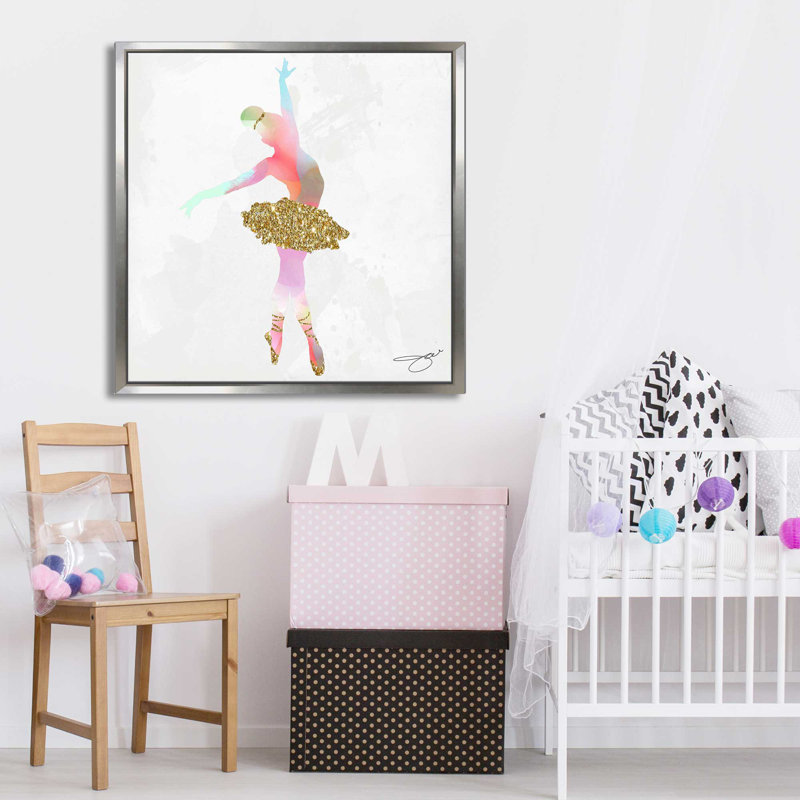 Dancer 4 (Square) par By Jodi - impression, H 21,5 po x l 21,5 po x P 2 po, Cadre flottant argent