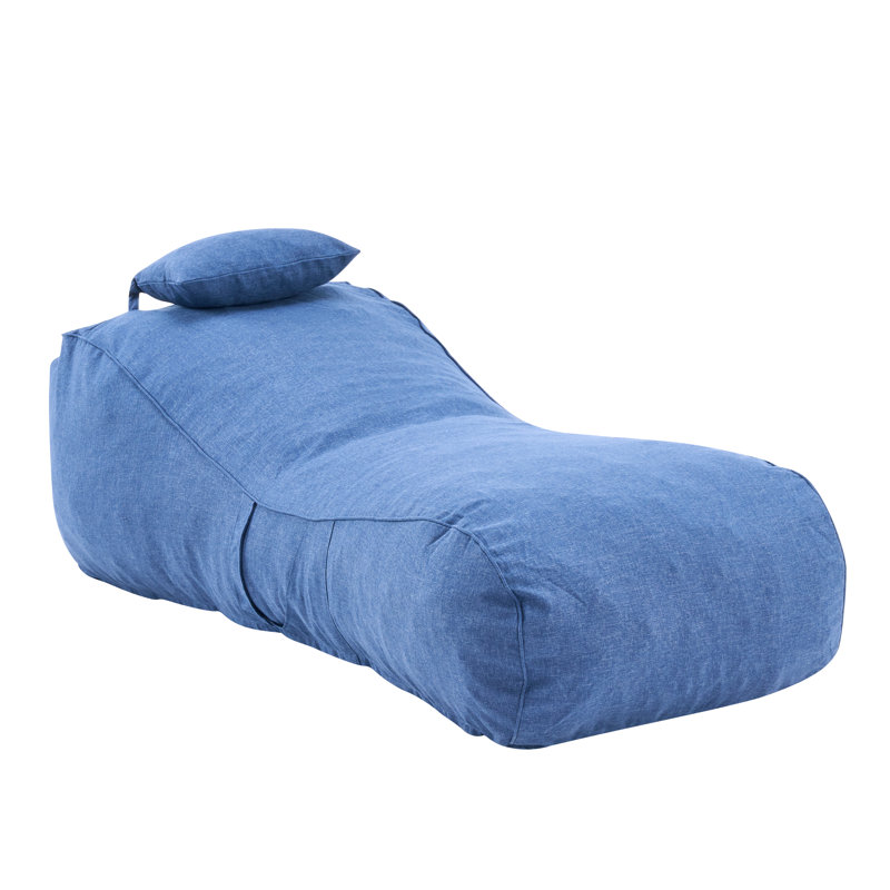 Fauteuil à billes avec repose-tête Lyric, Marine