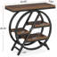 Table de bout compacte industrielle avec rangement à 4 niveaux, pour les petits espaces et les décors modernes.-1104055548-1104055549