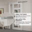 Porte de grange en verre transparent apprêté blanc prêt à installer avec quincaillerie cachée prête à installer-114411396