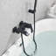 7.48" Solid Brass Single Handle Wall Mounted Roman Tub Faucet with Handheld Shower Head-80129322