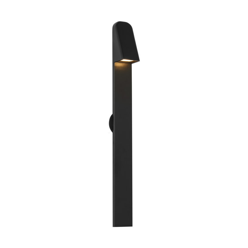 Froler LED Outdoor Sconce, Black, Black, 24" H x 2.4" W x 2.6" D