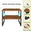Ensemble de 2 supports pour moniteur, organisateur de rangement de bureau en bois