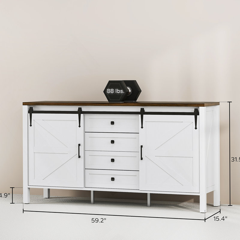 Armoire à café spacieuse, armoire à buffet avec tiroirs