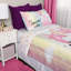 Ensemble d'édredon réversible en microfibre rose / blanc 4 pièces