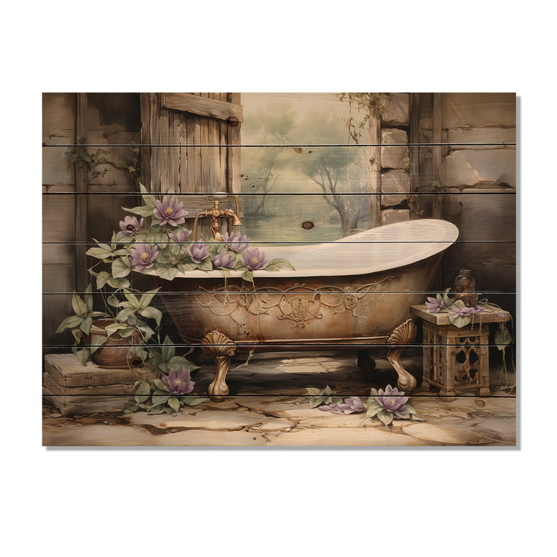 Agathe - Décoration murale humour sur bois de pin naturel, H 30 po x l 40 po
