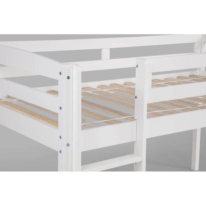 Alique Kids Loft Bed, White, Twin