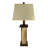 Battery Powered Live Edge Wood Table Lamp. Textured Poly Lumber Core with Live Edge Wood Panels-853240711