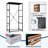 4 Drawer Dresser for Bedroom, Narrow Chest of Drawers, Wooden Top and Study Iron Frame 18"x37.5"-(WxH)