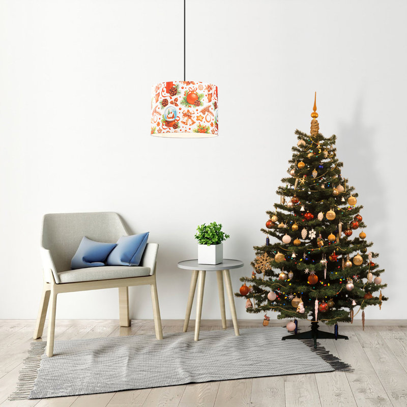 Luminaire suspendu tambour 1 lumière Fayetteville