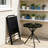 3-Piece Folding Bistro Set With Round Tempered Glass Table,2-Person Metal Outdoor Patio Dining Set-886878242