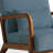 Jyrin Mid Century Upholstered Blue Corduroy Solid Wood Accent Chair with an Extra Pillow-1488121615-1488121600