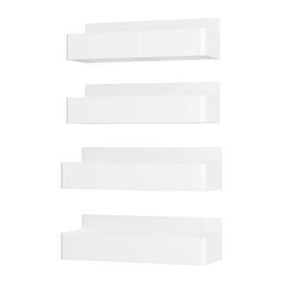4Pcs Magnetic Refrigerator Spice Rack,Plastic,No-Punch Storage Shelves