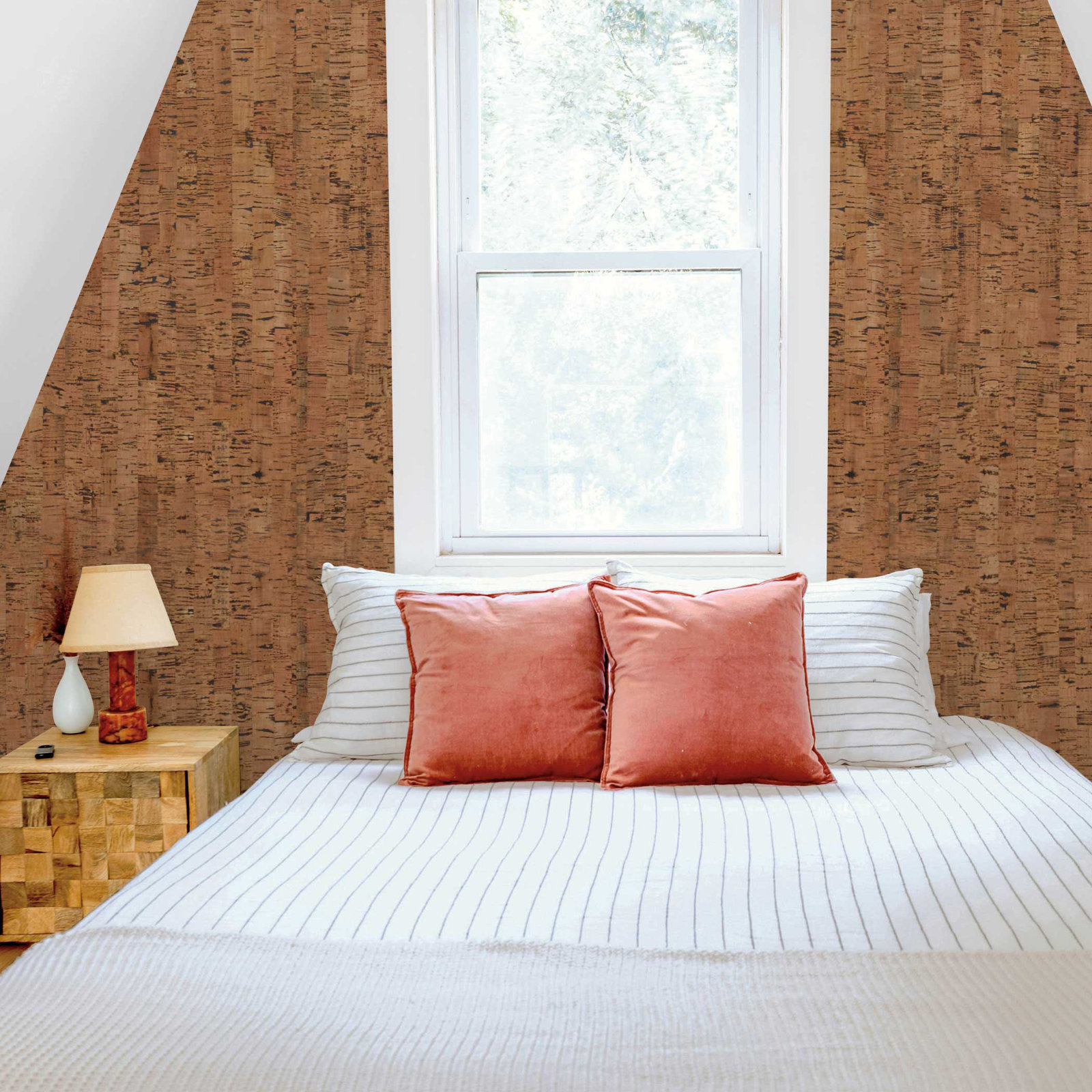 Cork Wallpaper Double Roll, Brown