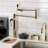 Kingston Brass NuWave Two-Handle 1-Hole Deck Mount Pot Filler Faucet-73174434