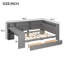 Lit en bois spacieux avec rangement multifonctionnel et design moderne pour la maison