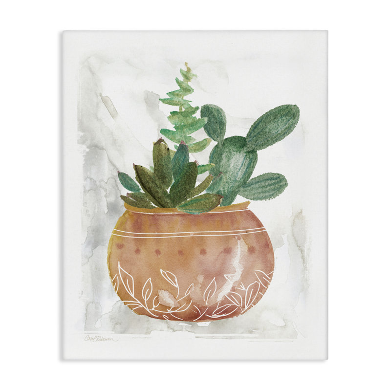  "Succulent Planter Vase", art mural par Carol Robinson, H 30 po x l 24 po