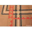 Tapis kilim vintage rétro tissé à plat Art Deco