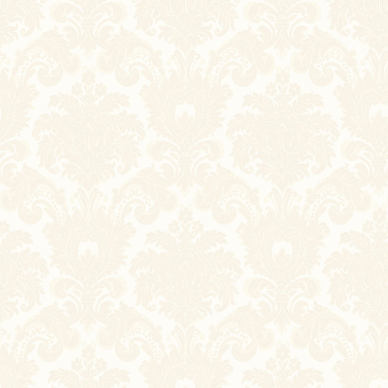 Italian Silks and Damasks 10.05m x 53cm Textured Satin Wallpaper Roll, White