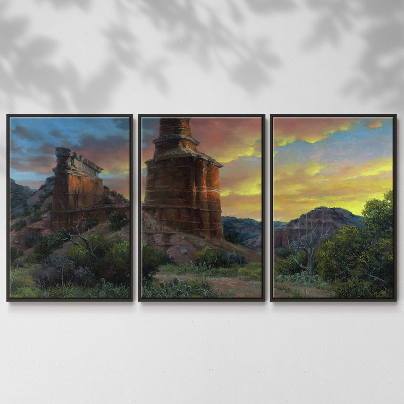 Spell Of The Palo Duro 3 pièces, Noir, H 36 po x l 75 po x P 2 po